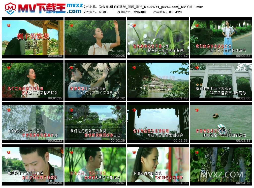 郑青儿-剩下的默契_国语_流行_ME901751